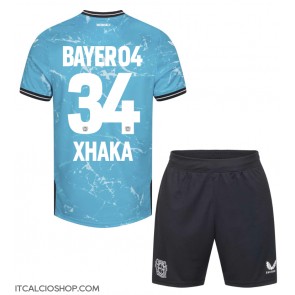 Bayer Leverkusen Granit Xhaka #34 Terza Maglia Bambino 2023-24 Manica Corta (+ Pantaloni corti)